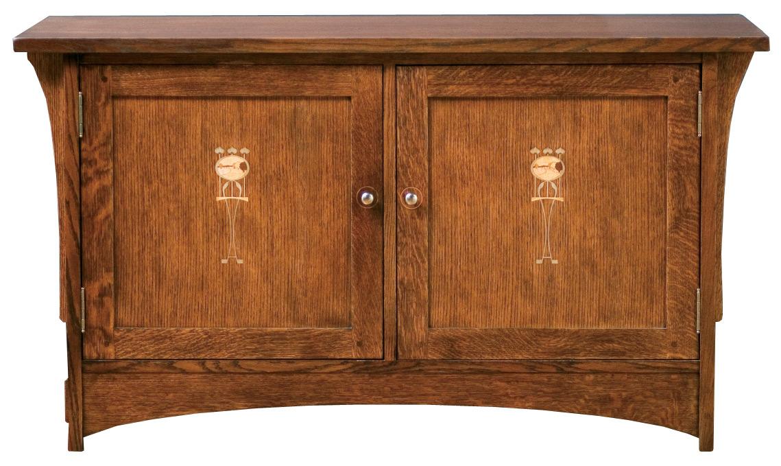 Stickley Oak Mission Classics 50" Harvey Ellis TV Console with Corbels